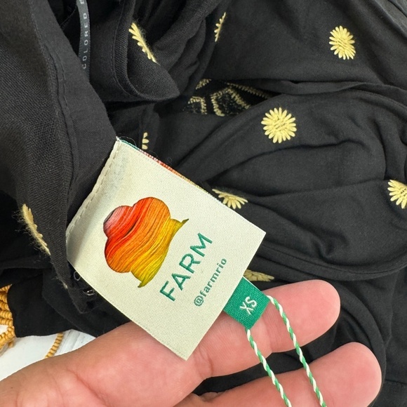 NEW Farm Rio Banana Tree Tie Euroflax™ Premium Linen Dress XS - Picture 11 of 12